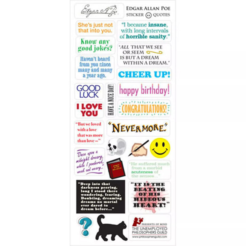 Quotable Notables Edgar Allen Poe Greetings Card