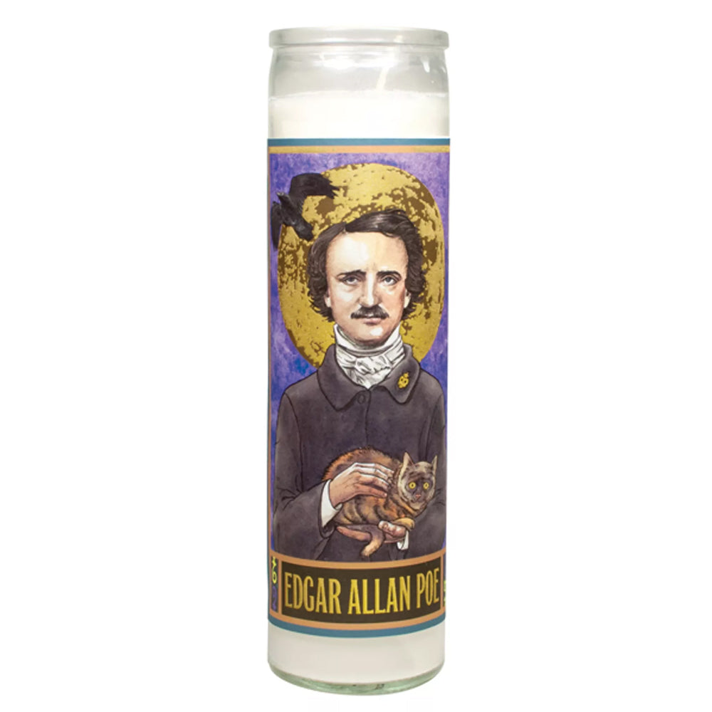 Edgar Allen Poe Secular Saints Candle