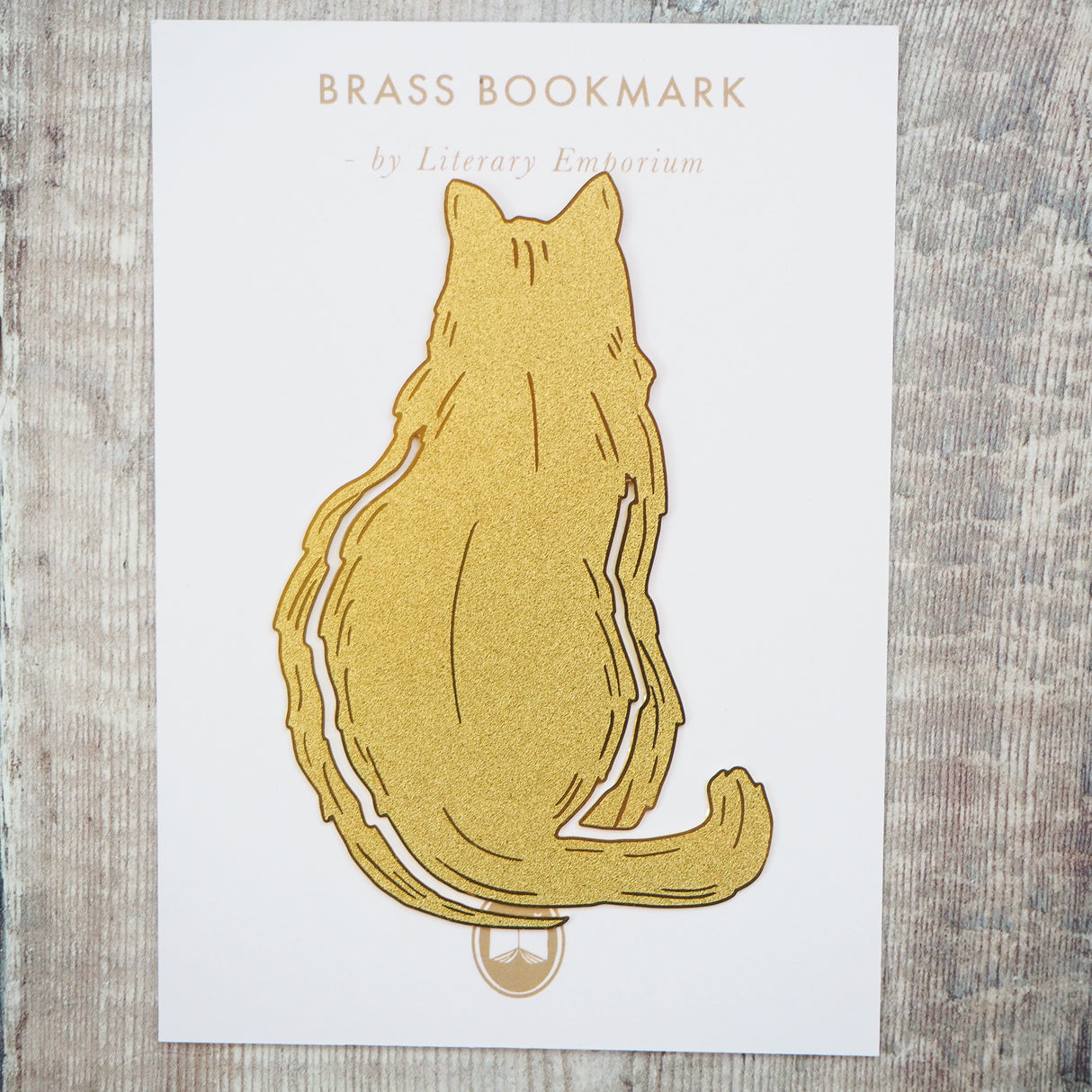 Cat Lover Brass Bookmark