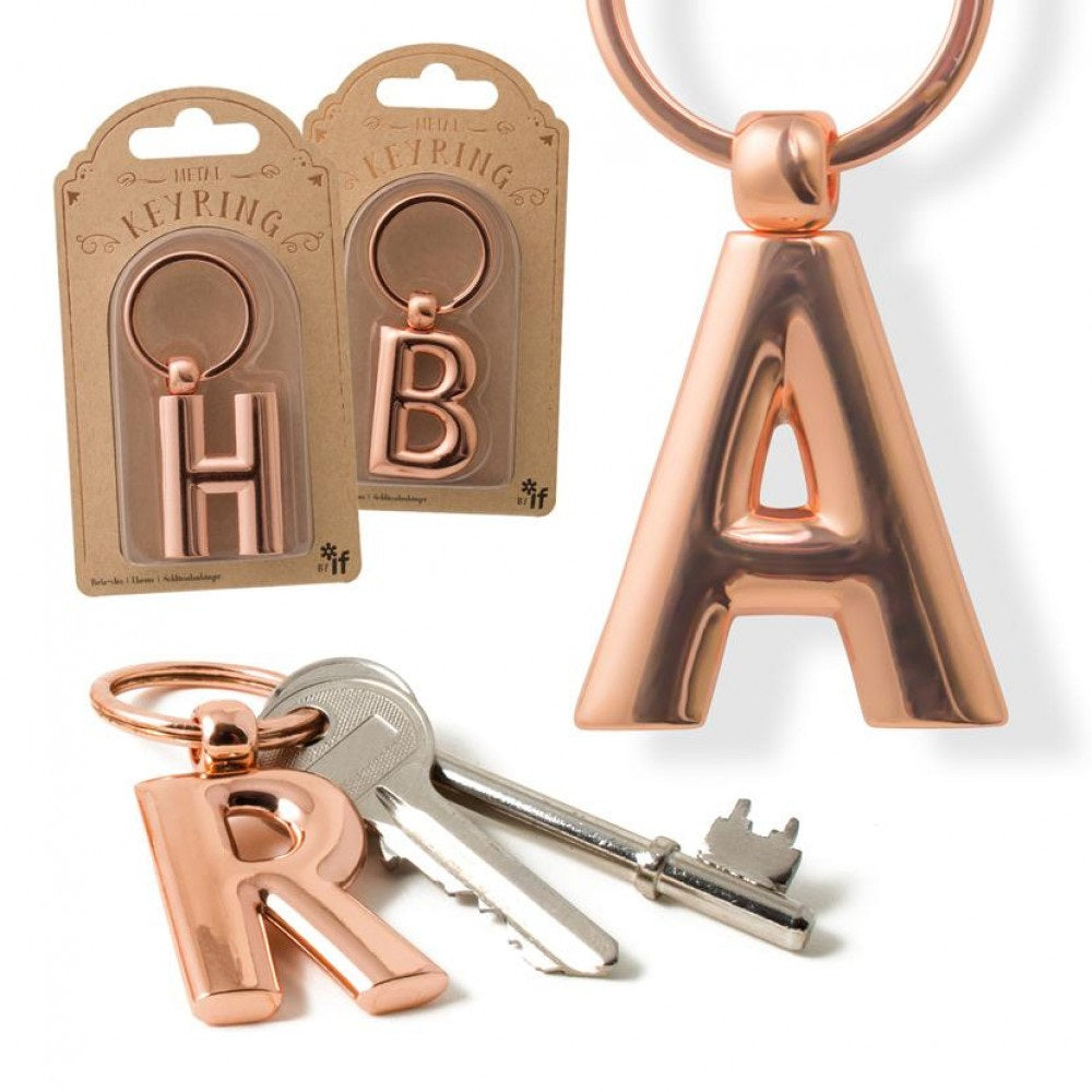 Copper Letter Keyring
