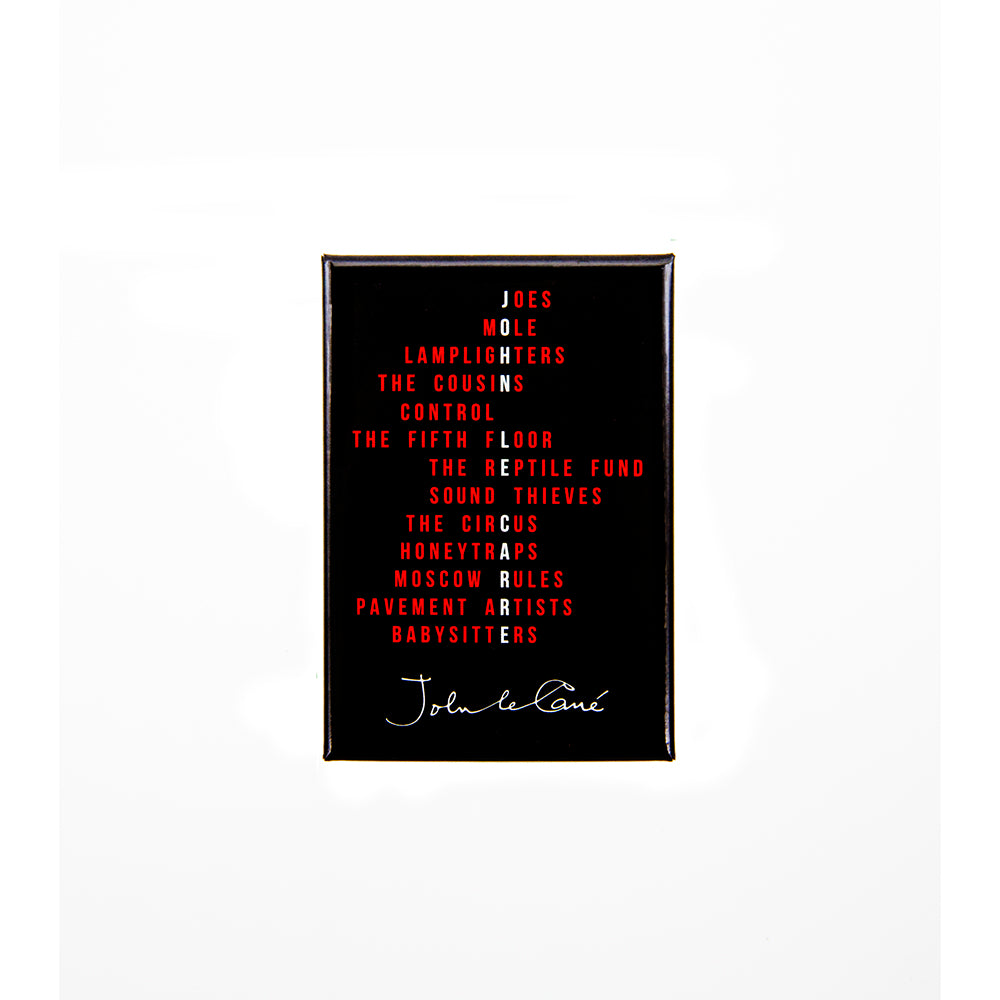 Spy Terminology Fridge Magnet in Black