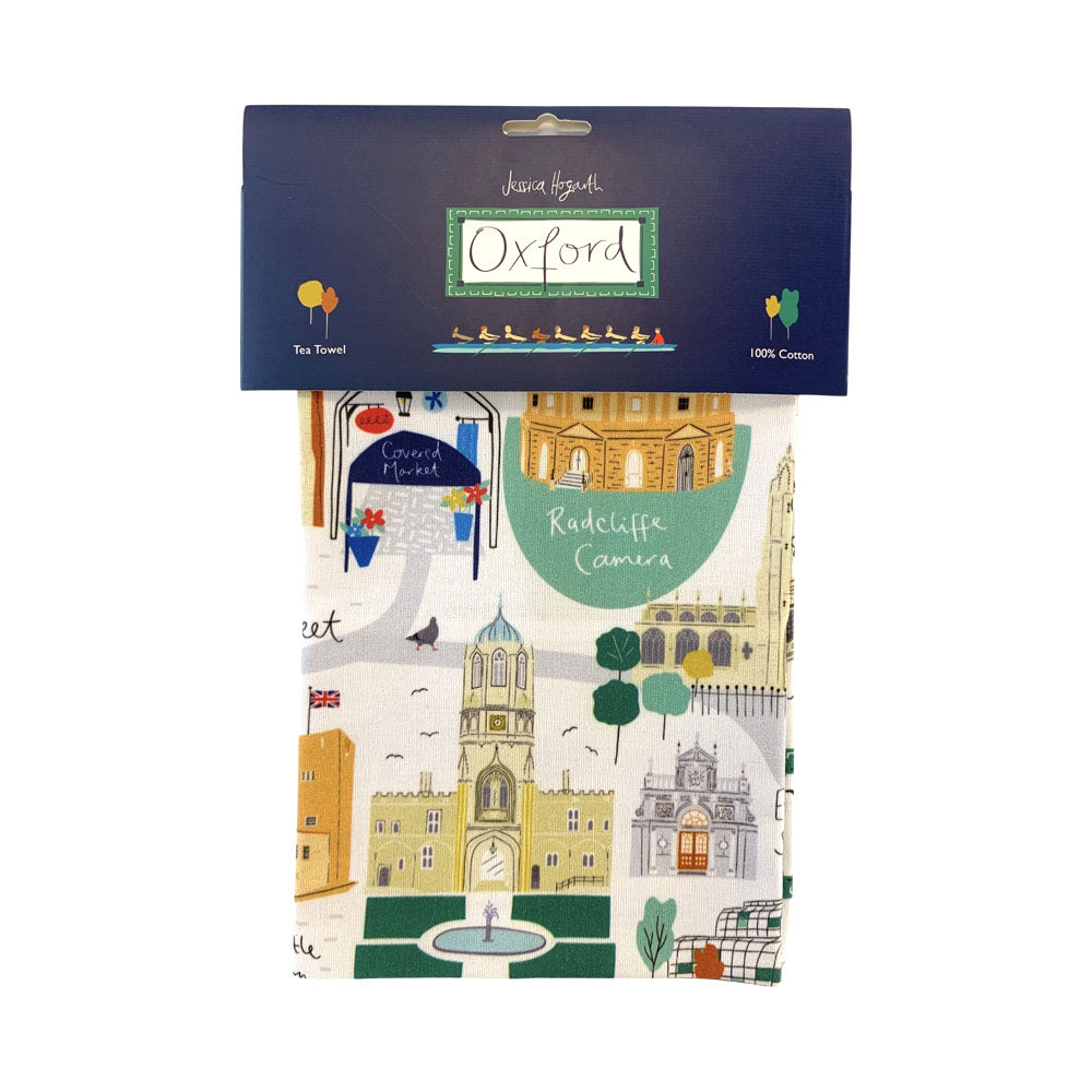 Oxford Map Tea Towel