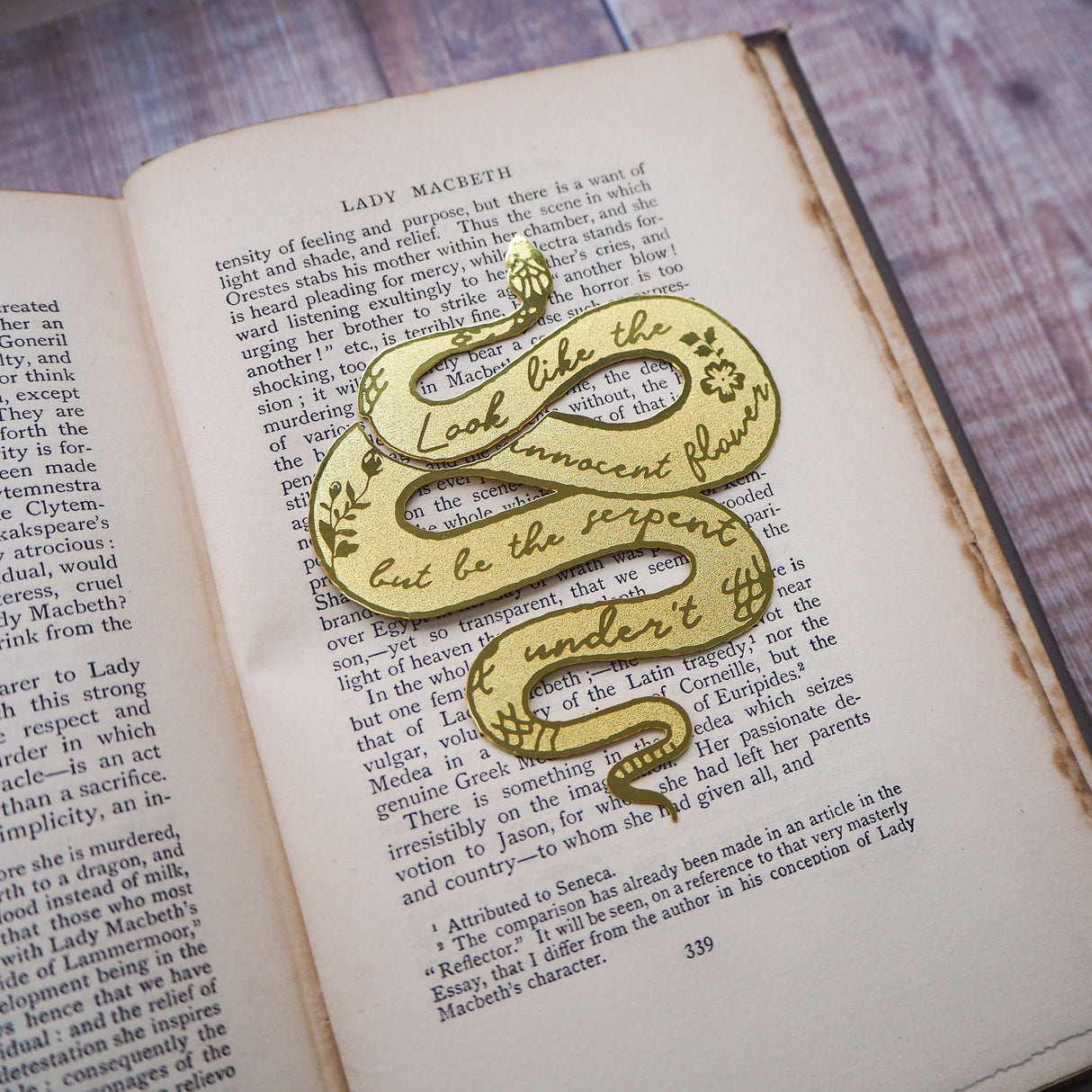 Lady Macbeth Brass Bookmark