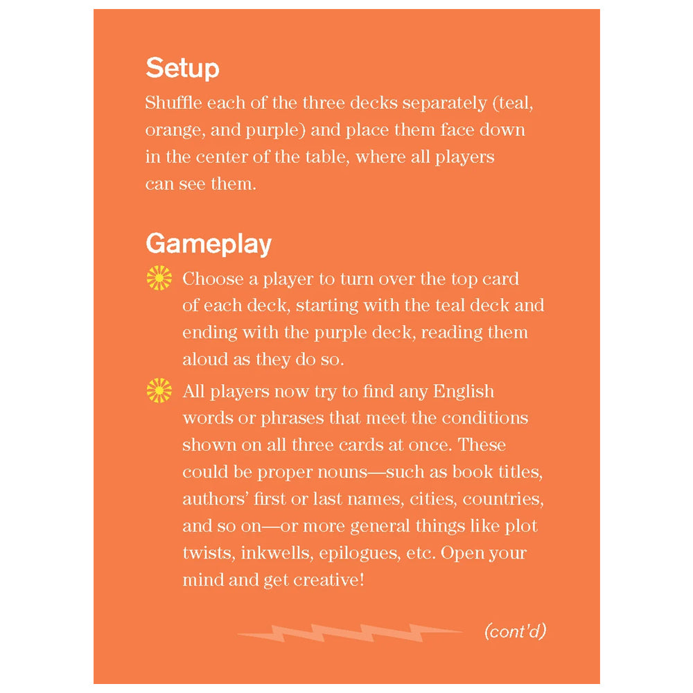 Literary Quicktionary Game