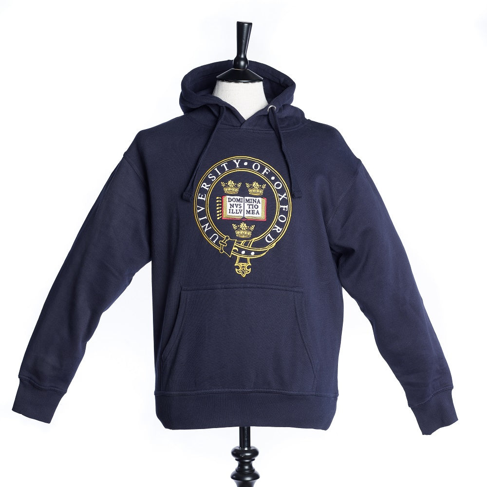Classic Full Colour Embroidered Crest Hooded Sweatshirt