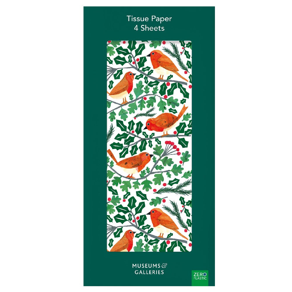 Robin & Holly Tissue Paper