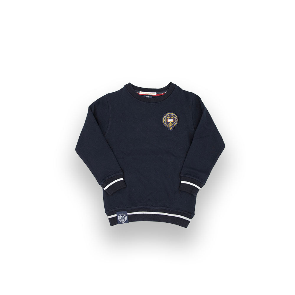 Children's Classic Large Crest Sweatshirt - Navy Blue