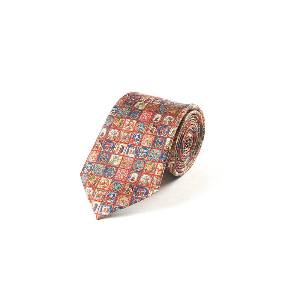 Medieval Alphabet Silk Tie