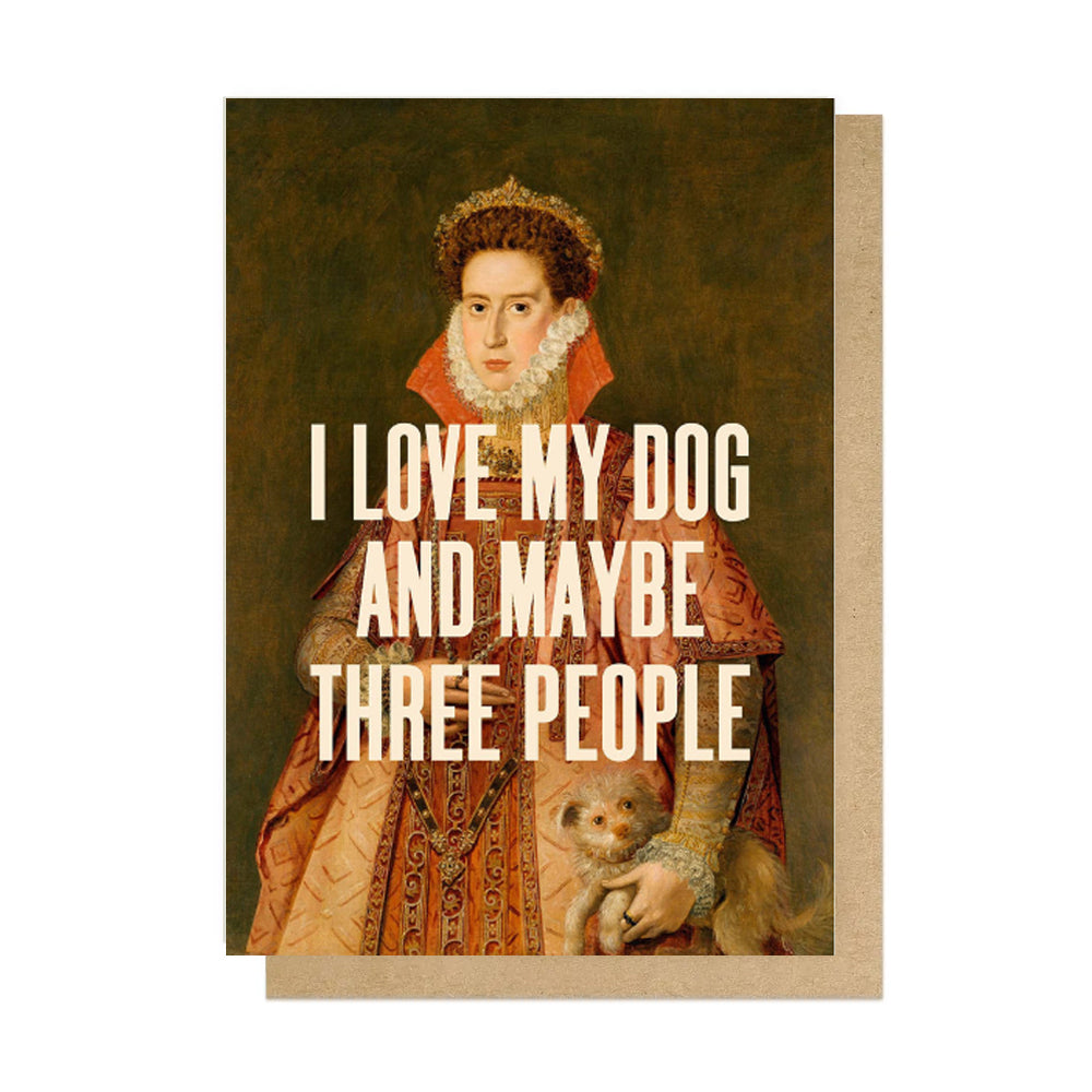 I Love My Dog Greetings Card