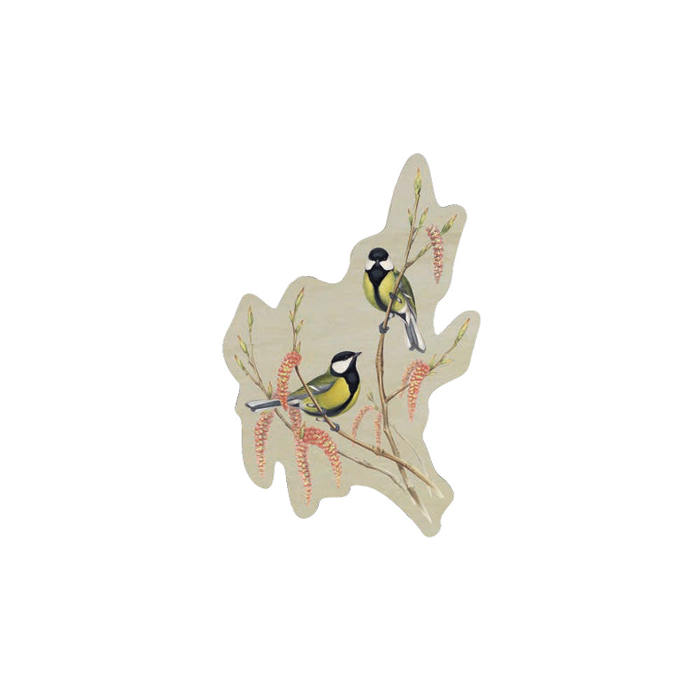 Gould's Great Tit Wooden Magnet