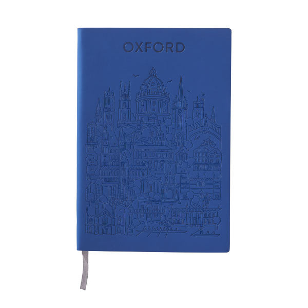 Oxford Sketch Soft Touch Blue Debossed A5 Journal