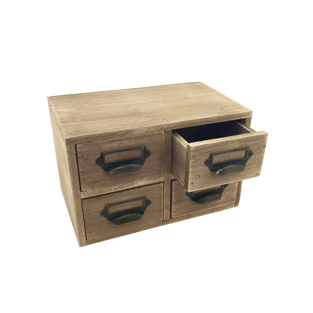4 Drawer Wooden Storage