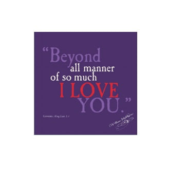 I Love You Shakespeare Quote Greetings Card
