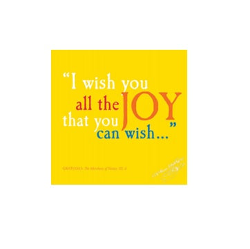 I Wish You All the Joy Shakespeare Quote Greetings Card
