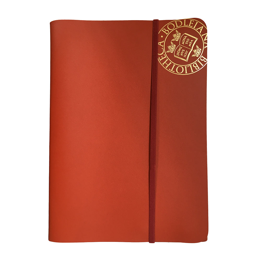 Library Stamp A4 Leather Portfolio - Red