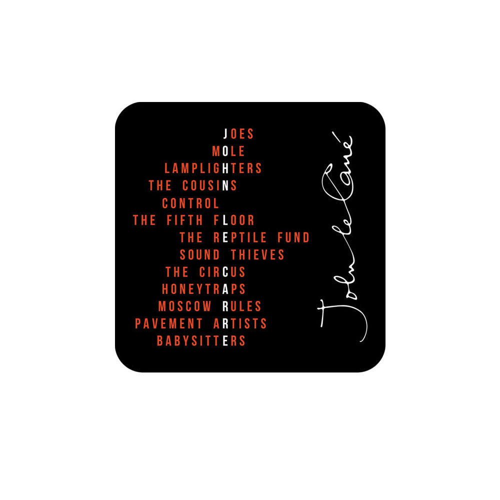 Spy Terminology Coaster in Black