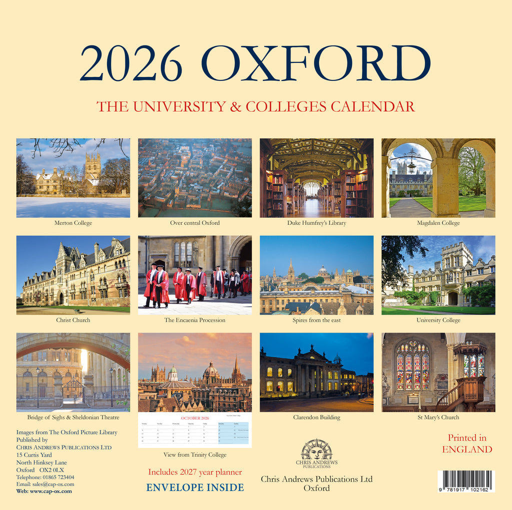 University & Colleges of Oxford Calendar 2026