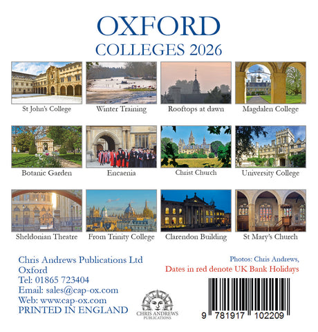 Oxford Small Desktop Calendar 2026