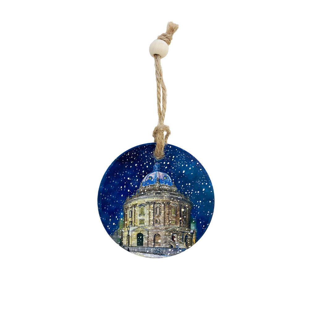 Round Radcliffe Camera Ceramic Decoration