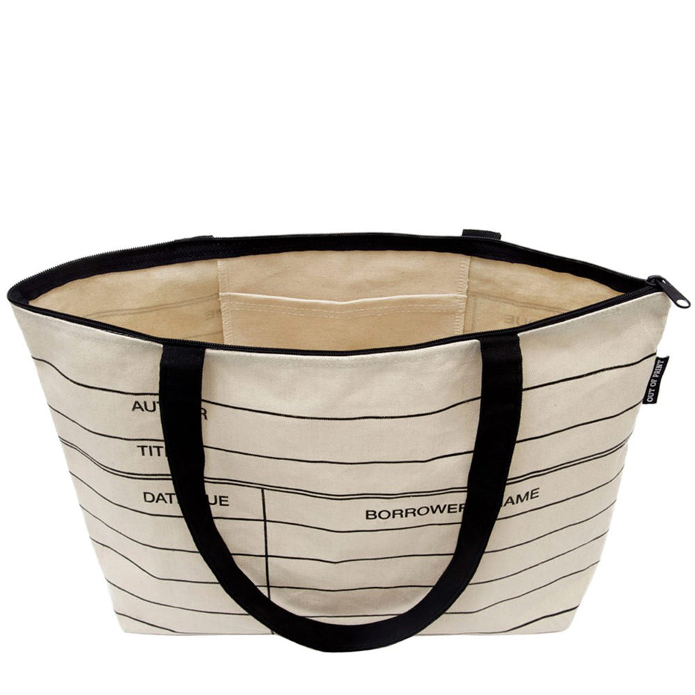 Library Card Zipped Tote Bag