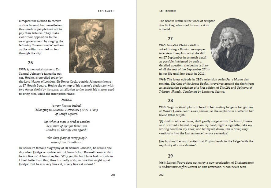 The Book Lover's Almanac: A Year of Literary Events, Letters, Scandals and Plot Twists (Hardback)