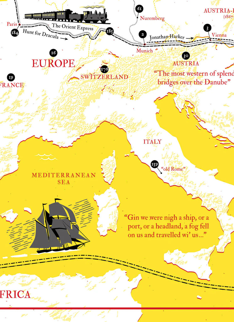 Bram Stoker Dracula Map
