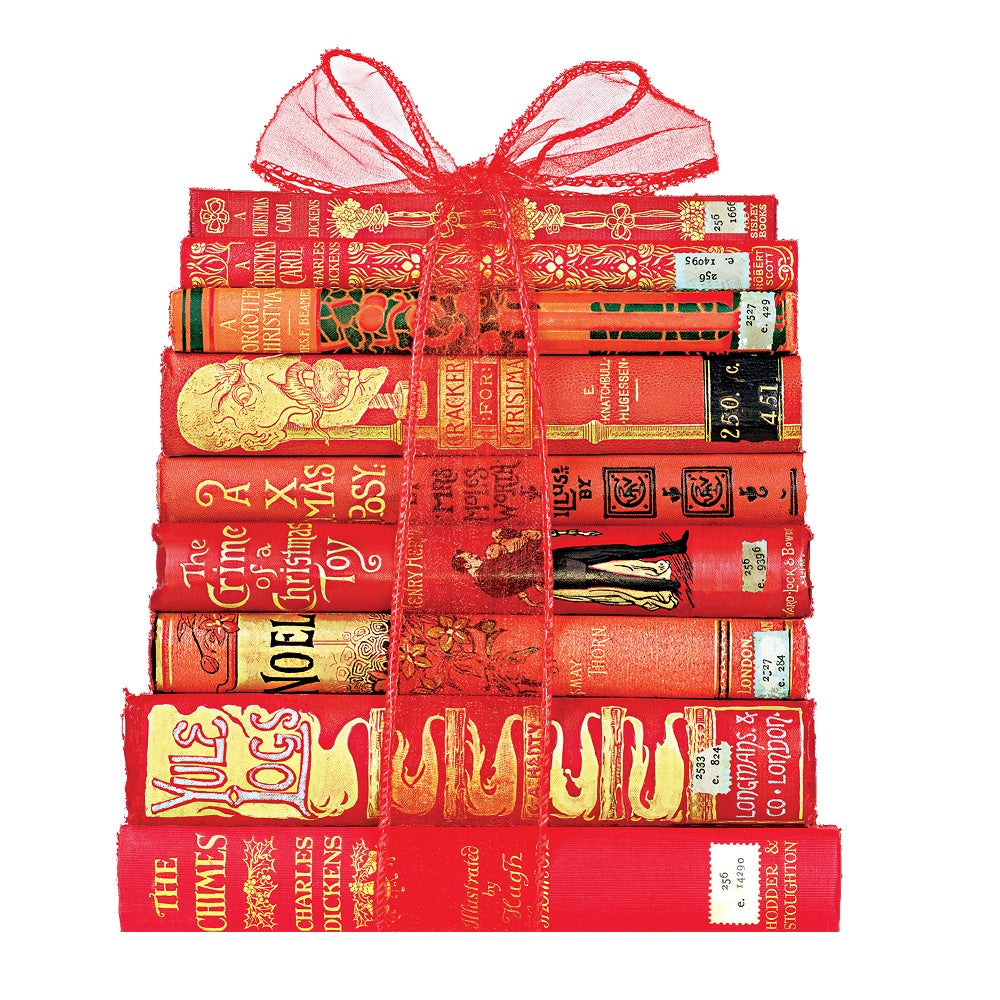 'A Reader's Gift' Christmas Card Pack in Red