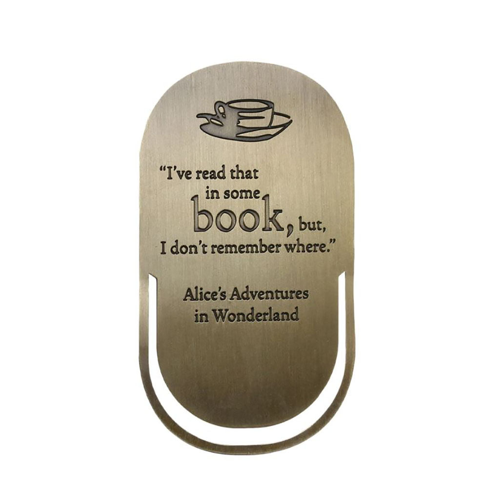 Alice Quote Metal Bookmark