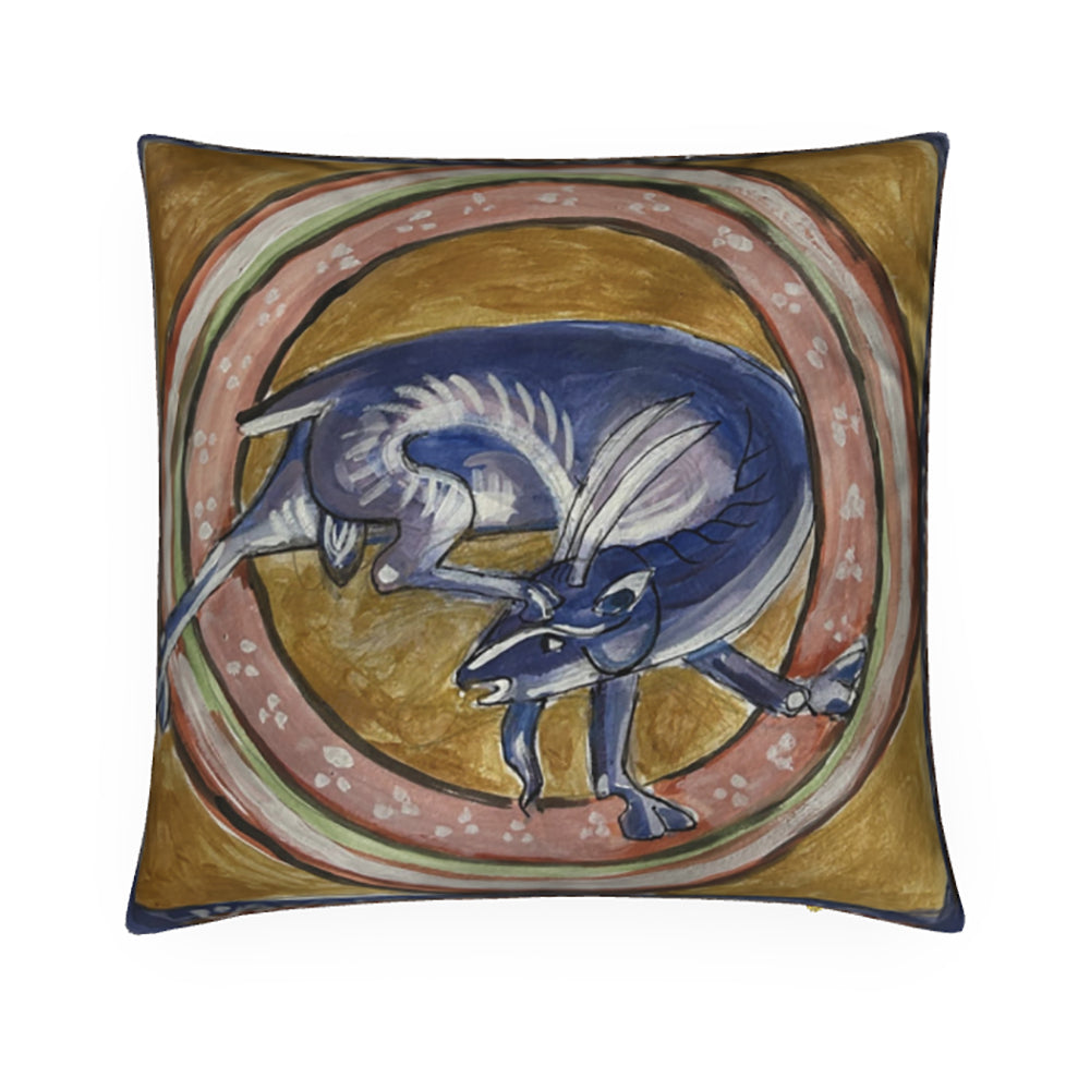 Blue Goat Cushion