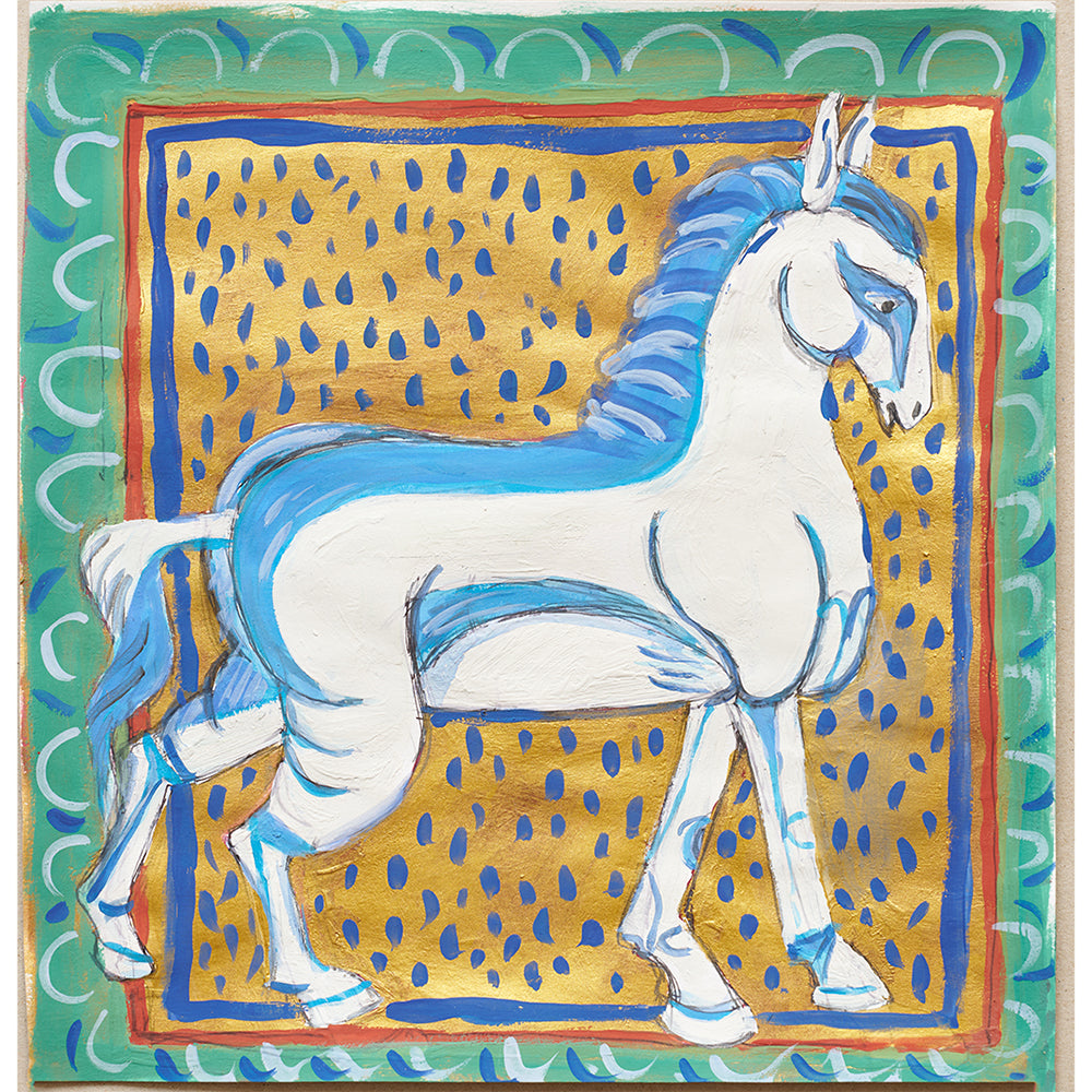 Blue Horse, Original Painting by Annie Sloan