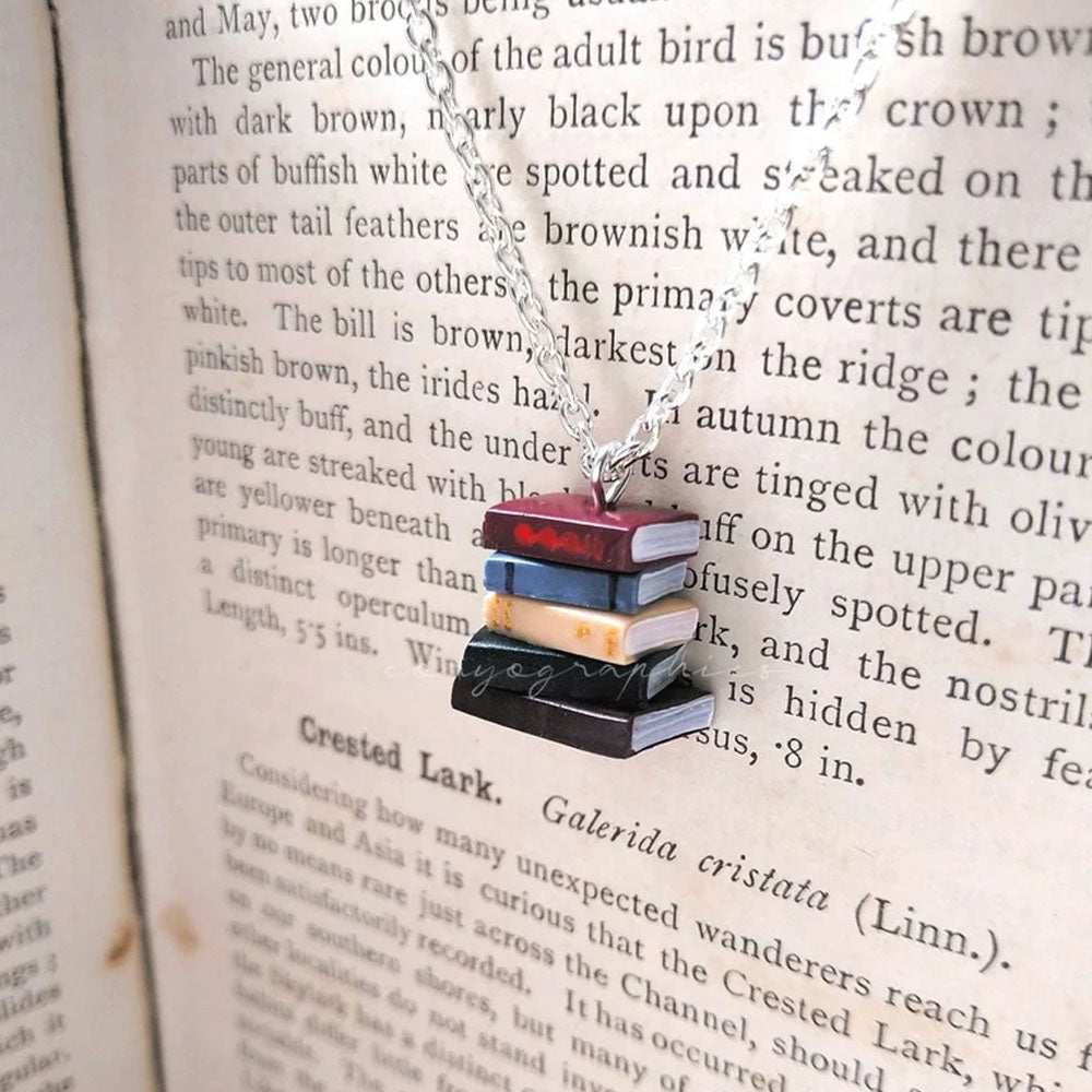 Book Stack Necklace