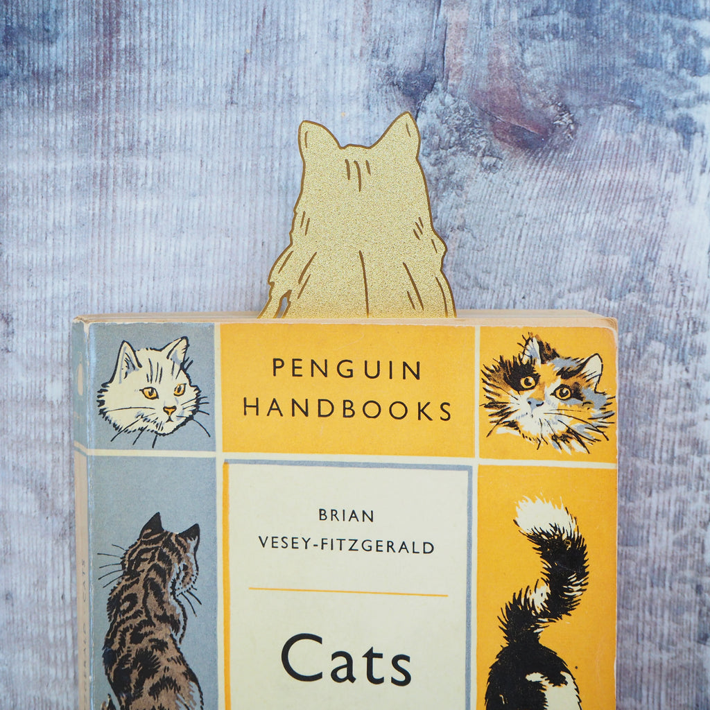 Cat Lover Brass Bookmark