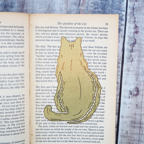 Cat Lover Brass Bookmark