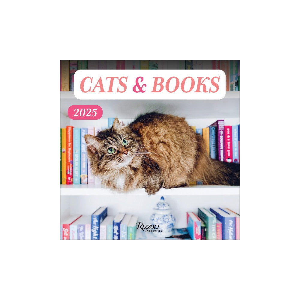 Cats and Books Wall Calendar 2025