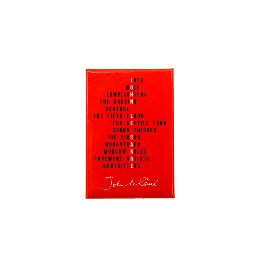 Spy Terminology Fridge Magnet in Red