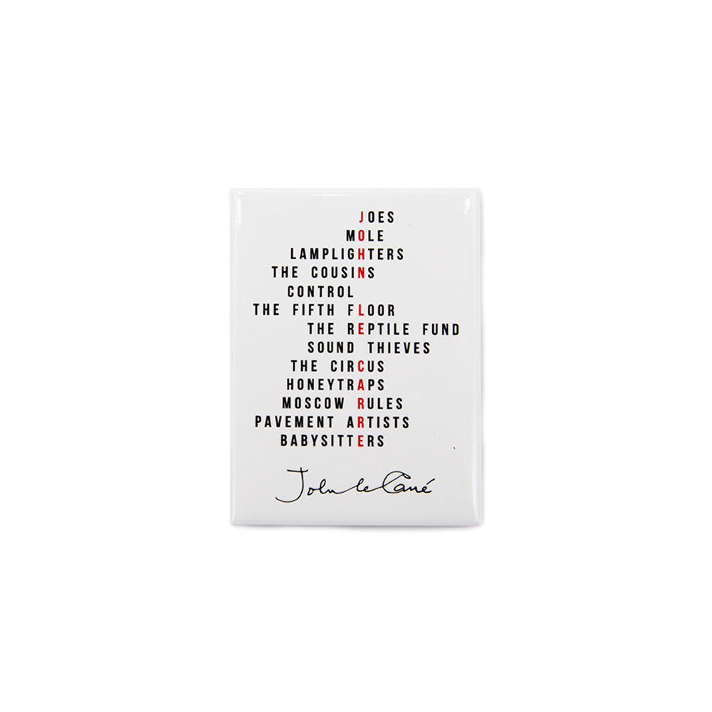 Spy Terminology Fridge Magnet in White