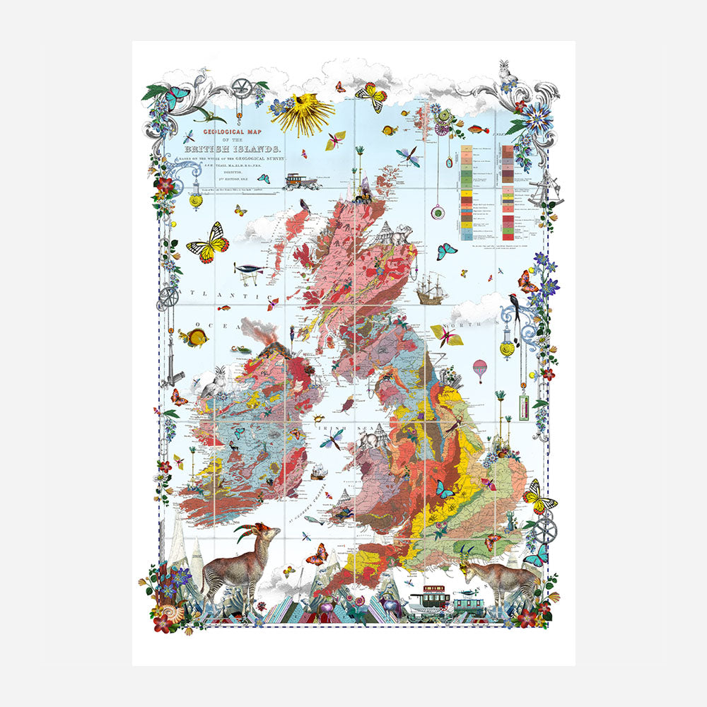 Geological Map of the British Islands - Art Print