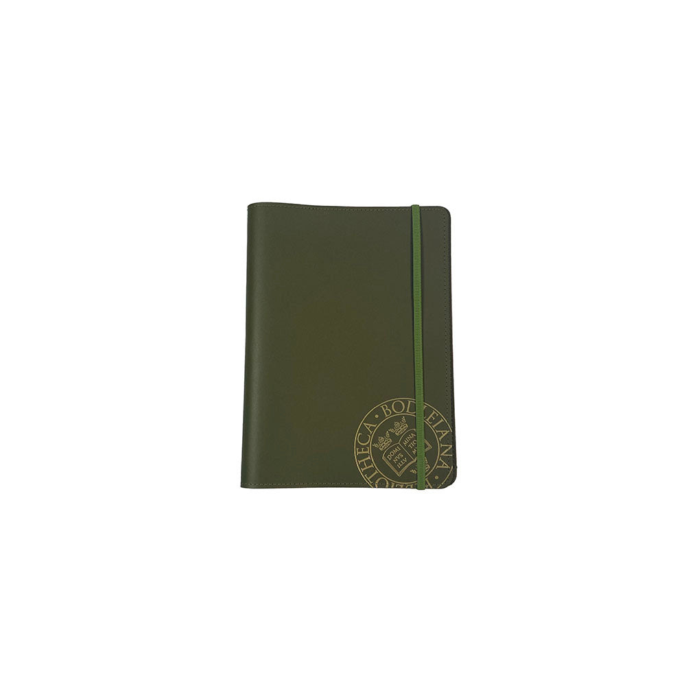 Library Stamp A4 Leather Notebook Cover - Green