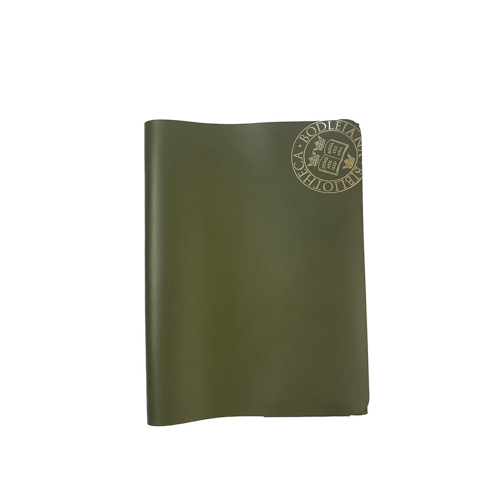 Library Stamp A4 Leather Portfolio - Green
