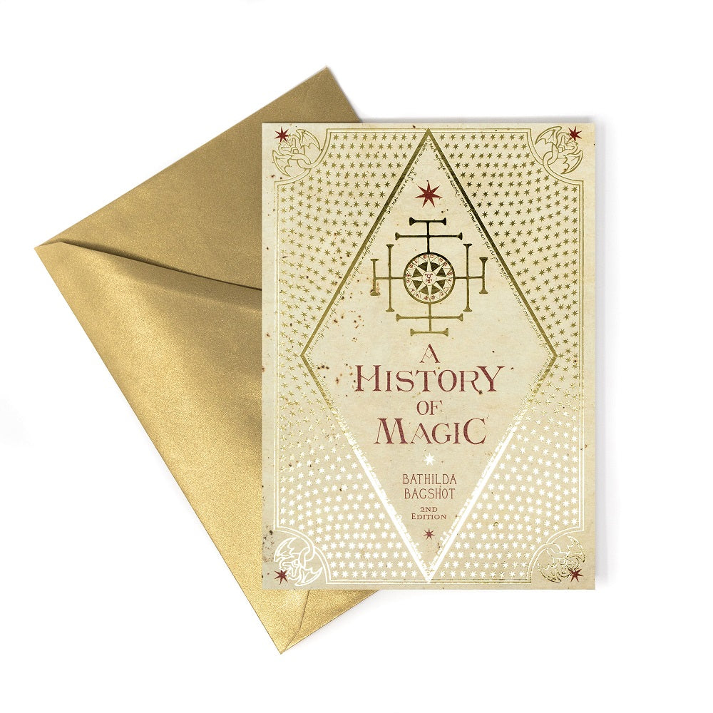 A History of Magic Foiled Notecard