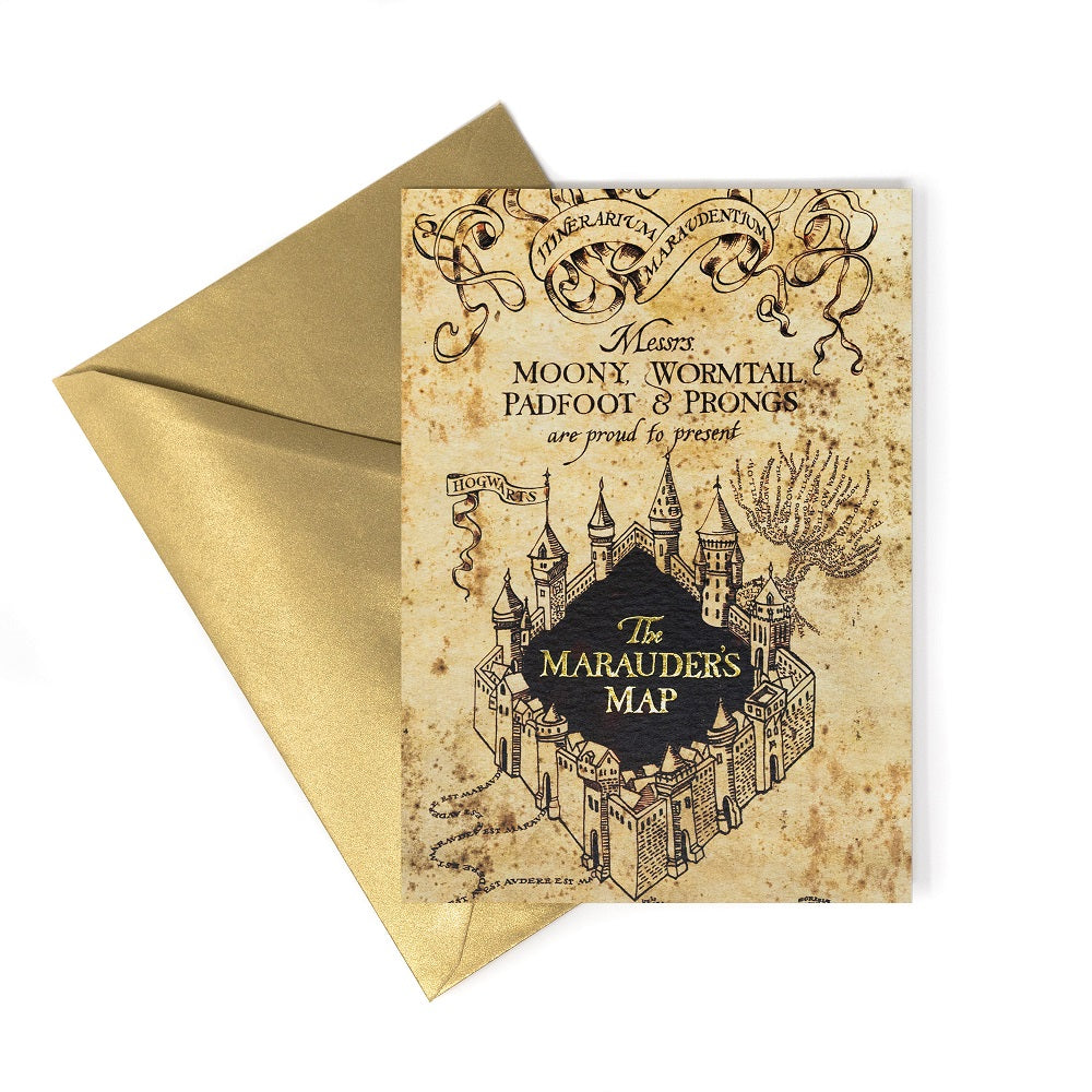 The Marauder's Map Foiled Notecard
