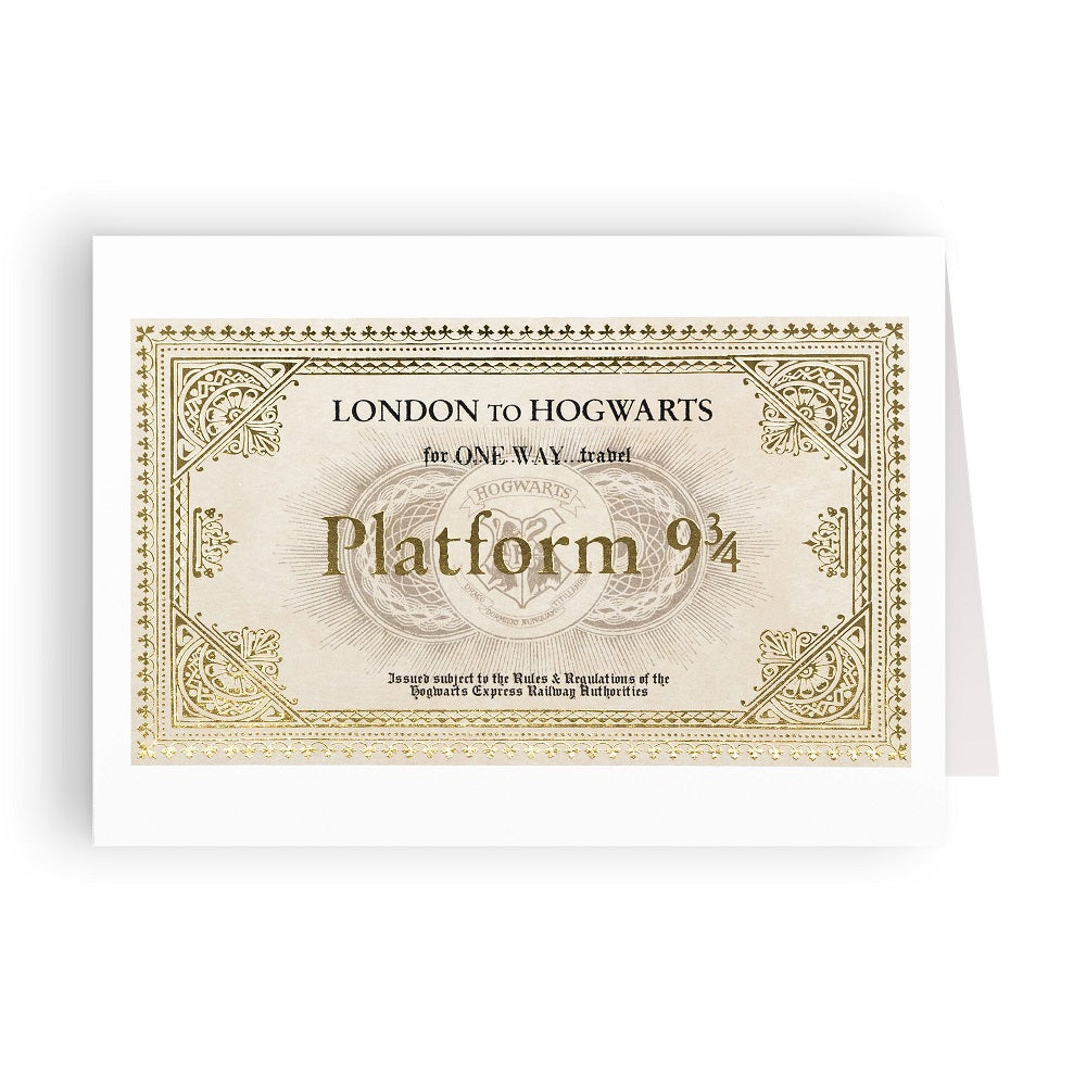 Hogwarts Express Ticket Foiled Notecard