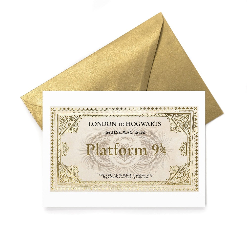 Hogwarts Express Ticket Foiled Notecard