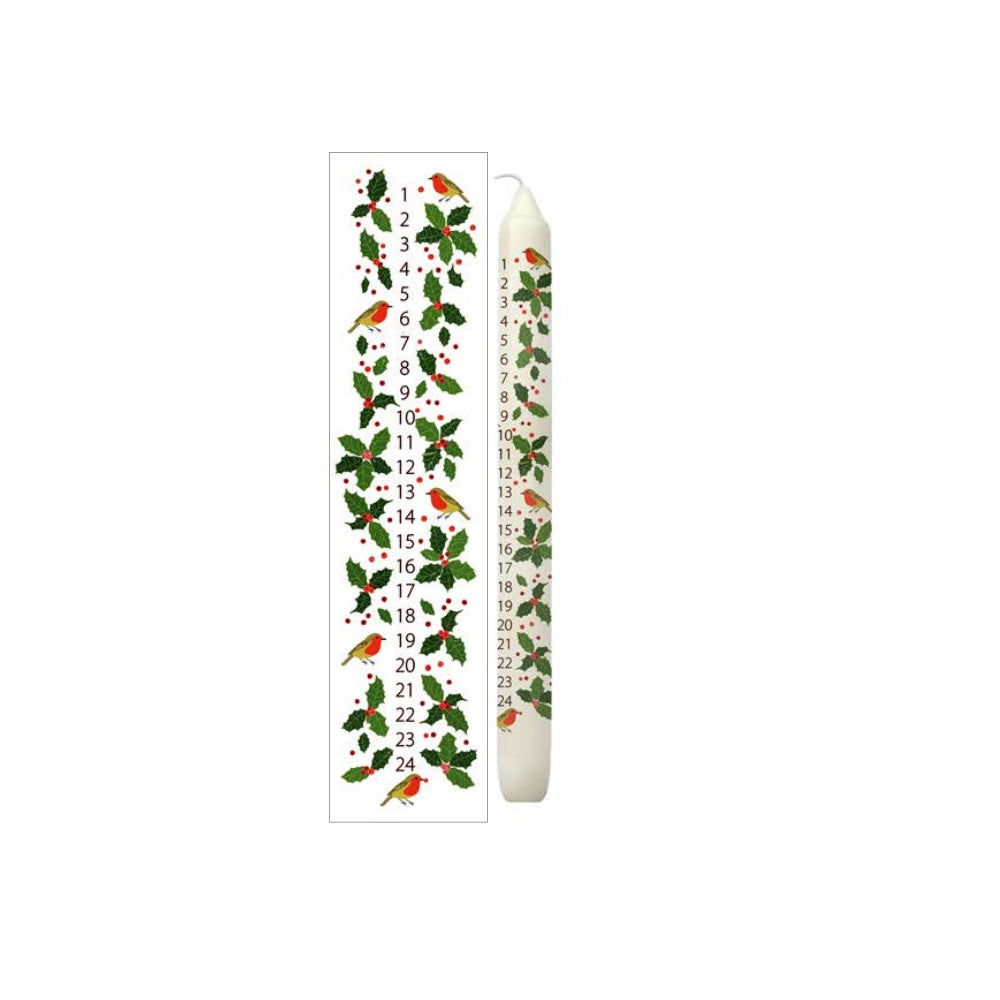 Robin & Holly Advent Candle
