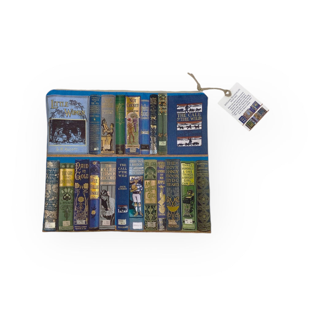 Bodleian Bookshelves Wash Bag in Blue