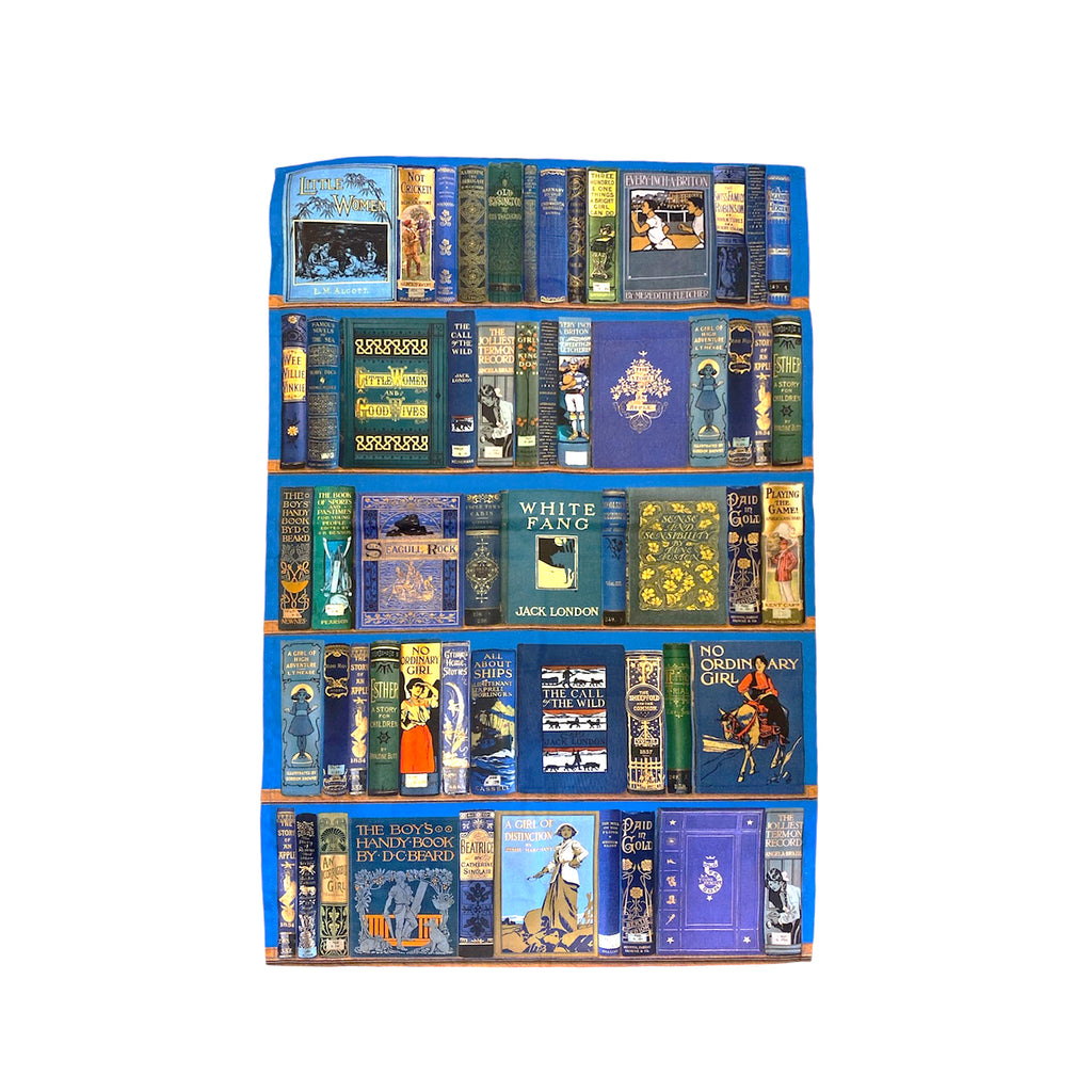 Bodleian Bookshelves Tea Towel in Blue