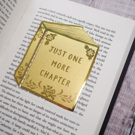 Just One More Chapter Brass Bookmark