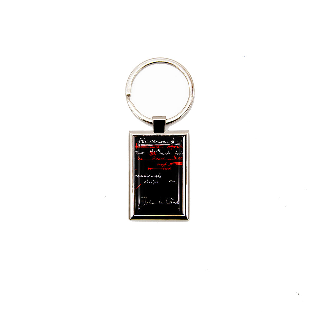 Tinker Tailor Manuscript Keyring in Black