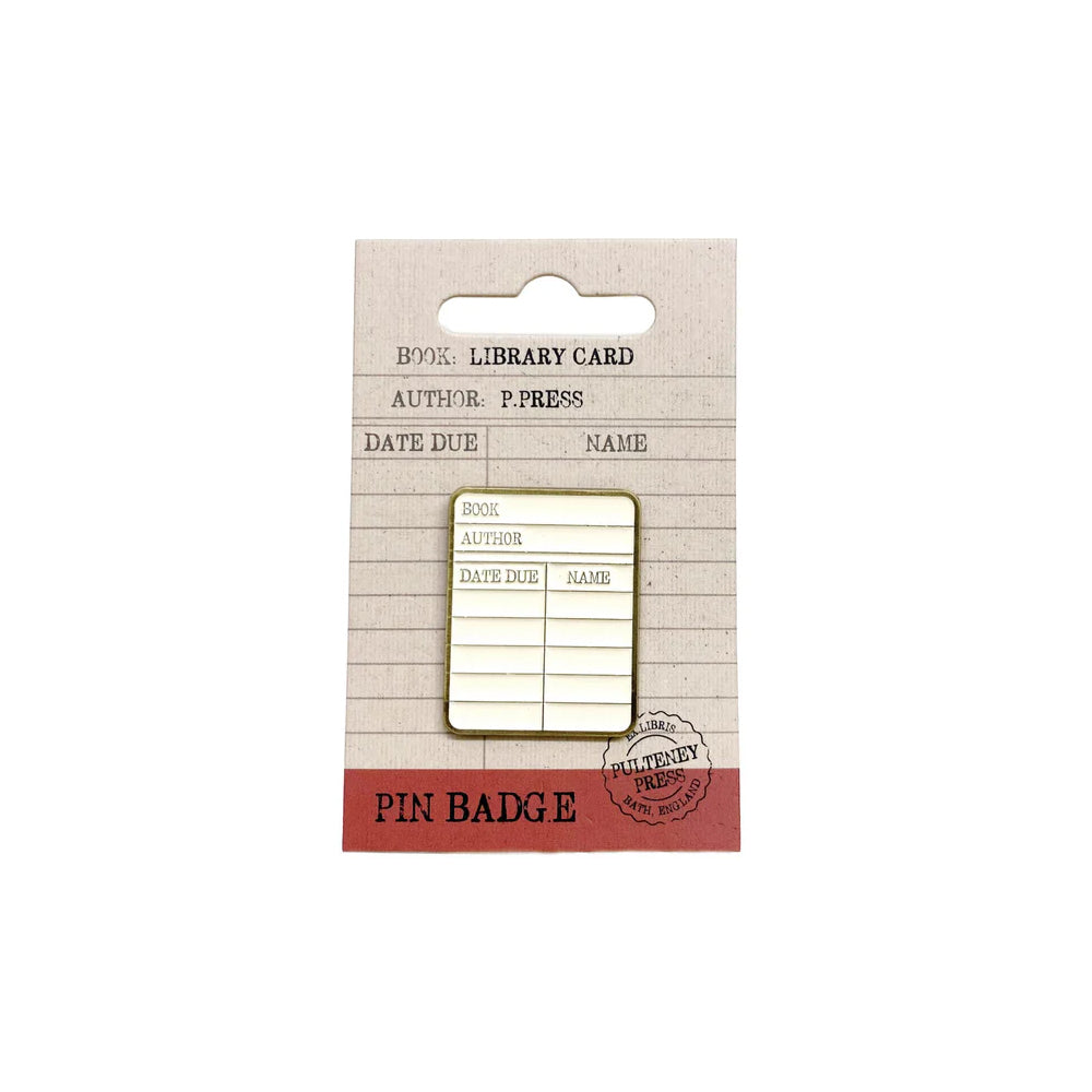 Library Card Pin Badge