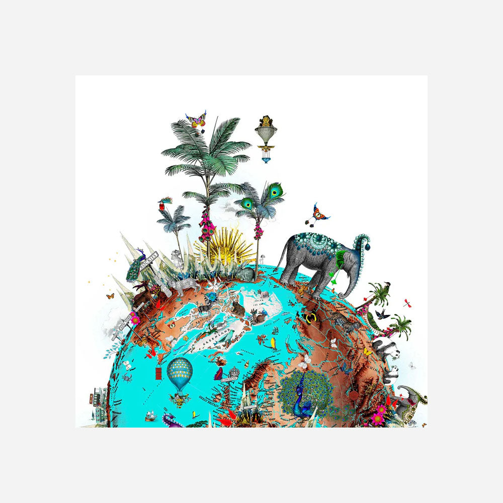 Mountain og Elephant Ocean Jordin I - Art Print